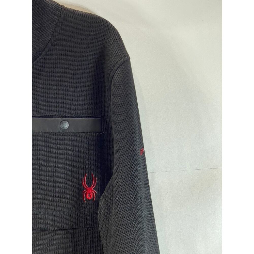 SPYDER Men's Black Medallion Half-Zip Pullover Stand-Collar Sweater SZ M - Picture 4 of 10